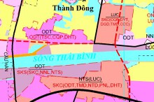Bản đồ quy hoạch giao thông phường Thành Đông, TP Hải Phòng