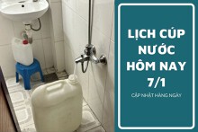 Lịch cúp nước TP HCM ngày 7/1 và sáng ngày 8/1 một số khu vực nội thành và ngoại thành tạm ngưng cấp nước đến sáng