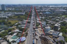 Hiện trạng đường kết nối cầu Cát Lái sẽ được mở rộng lên 14 làn xe