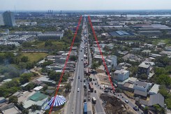 Hiện trạng đường kết nối cầu Cát Lái sẽ được mở rộng lên 14 làn xe