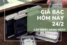 Giá bạc hôm nay 24/2 lao dốc, bạc Phú Quý lùi về mức 89,2 triệu đồng/kg