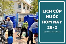 Lịch cúp nước TP HCM ngày 26/2 và sáng ngày 27/2 phường Tân Sơn Hoà cúp nước từ đêm đến rạng sáng