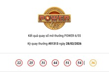 Kết quả Vietlott Power 6/55 ngày 28/02/2026 cả hai giải Jackpot đều vô chủ