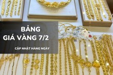 Bảng giá vàng hôm nay 7/2: Vàng SJC, nhẫn trơn và nữ trang cùng tăng mạnh