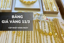 Bảng giá vàng hôm nay 11/3: Vàng SJC, nhẫn trơn và nữ trang tiếp tục leo cao