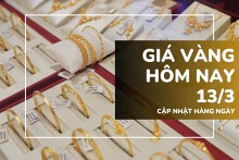 Giá vàng hôm nay 13/3: Vàng SJC, nhẫn trơn giảm mạnh, mất mốc 185 triệu đồng/lượng