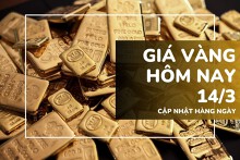 Giá vàng hôm nay 14/3: Vàng SJC, nhẫn trơn giảm mạnh thêm 2,2 triệu đồng/lượng