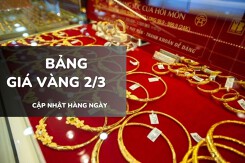 Bảng giá vàng hôm nay 2/3: Vàng SJC và nhẫn trơn bứt phá mạnh, lên 188,6 triệu đồng/lượng