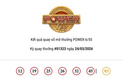 Kết quả xổ số Vietlott Power 6/55 ngày 24/03/2026 cả hai giải Jackpot đều vô chủ