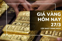 Giá vàng hôm nay 27/3: Vàng SJC và nhẫn trơn cùng giảm 900.000 đồng/lượng