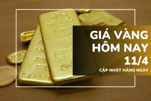 Giá vàng hôm nay 11/4: Vàng SJC và nhẫn trơn giảm nhẹ trong phiên cuối tuần