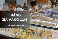 Bảng giá vàng hôm nay 11/4: Vàng SJC, nhẫn trơn, nữ trang quay đầu giảm tới 500.000 đồng/lượng