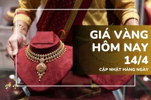 Giá vàng hôm nay 14/4: Vàng SJC và nhẫn trơn bật tăng mạnh, lên 173 triệu đồng/lượng