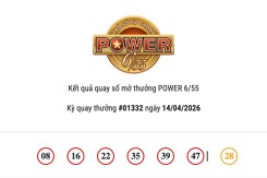 Kết quả xổ số Vietlott Power 6/55 ngày 14/04/2026 Jackpot 2 hơn 2 tỷ đồng đã tìm thấy chủ nhân