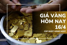 Giá vàng hôm nay 16/4: Vàng SJC và nhẫn trơn giảm 500.000 - 1,5 triệu đồng/lượng