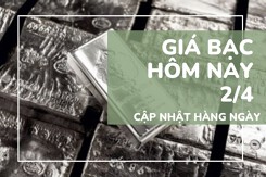 Giá bạc hôm nay 2/4 lao dốc, bạc thỏi Phú Quý giảm 1,6 triệu đồng/kg