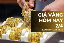 Giá vàng hôm nay 2/4: Vàng SJC và vàng nhẫn cùng giảm, có nơi mất hơn 1 triệu đồng/lượng