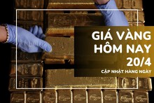 Giá vàng hôm nay 20/4: Vàng SJC và nhẫn trơn giảm 700.000 đồng, mất mốc 172 triệu/lượng
