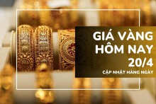 Giá vàng hôm nay 21/4: Vàng SJC và nhẫn trơn phục hồi, tăng 200.000 đồng/lượng