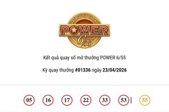 Kết quả xổ số Vietlott Power 6/55 ngày 23/04/2026 Jackpot 2 hơn 4 tỷ đồng đã tìm thấy chủ nhân