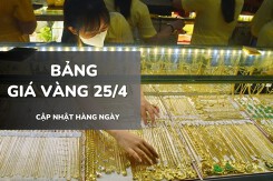 Bảng giá vàng hôm nay 25/4: Vàng SJC và nhẫn trơn quay đầu tăng mạnh, trở lại trên 168 triệu đồng/lượng