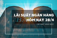 Lãi suất ngân hàng hôm nay 28/4, Agribank, Vietcombank, VietinBank, BIDV đồng loạt đi ngang