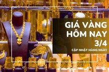 Giá vàng hôm nay 3/4: Vàng SJC và vàng nhẫn đồng loạt phục hồi mạnh