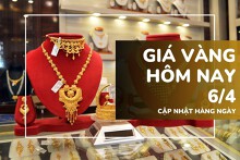 Giá vàng hôm nay 6/4: Vàng SJC và nhẫn trơn lao dốc hơn 1 triệu đồng/lượng