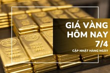 Giá vàng hôm nay 7/4: Vàng SJC và nhẫn trơn giảm 600.000 - 900.000 đồng/lượng