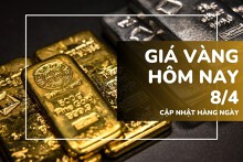 Giá vàng hôm nay 8/4: Vàng SJC, vàng nhẫn tăng mạnh lên 177 triệu đồng/lượng