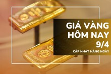 Giá vàng hôm nay 9/4: Vàng SJC và nhẫn trơn đồng loạt giảm 3 - 3,5 triệu đồng/lượng