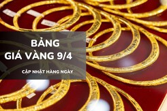Bảng giá vàng hôm nay 9/4: Vàng SJC, nhẫn trơn và nữ trang cùng giảm mạnh