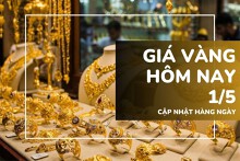 Giá vàng hôm nay 1/5: Tăng nhưng vẫn hướng tới tháng giảm thứ hai liên tiếp