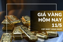 Giá vàng hôm nay 11/5: Vàng SJC và nhẫn trơn giảm 1 - 1,3 triệu đồng/lượng sáng đầu tuần