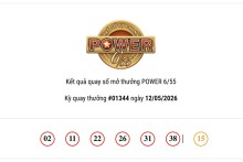 Kết quả xổ số Vietlott Power 6/55 ngày 12/05/2026: Jackpot 2 hơn 5,3 tỷ đồng tìm thấy chủ nhân
