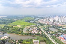 Hiện trạng nơi dự kiến làm Khu đô thị đa mục tiêu Lĩnh Nam để tái định cư cho Trục đại lộ cảnh quan sông Hồng