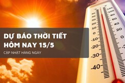 Dự báo thời tiết hôm nay 15/5, Hà Nội nắng nóng gay gắt, Thanh Hóa đến Huế có nơi trên 38 độ