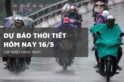 Dự báo thời tiết hôm nay 16/5, Hà Nội và TP HCM nắng nóng, chiều tối nhiều khu vực xuất hiện mưa dông