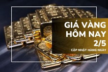 Giá vàng hôm nay 2/5: Tăng nhẹ nhờ giá dầu hạ nhiệt, kỳ vọng đàm phán Iran