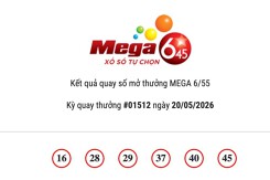 Kết quả xổ số Vietlott Mega 6/45 ngày 20/05/2026: Jackpot hơn 31,8 đồng chưa tìm thấy chủ nhân