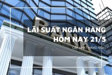 Lãi suất ngân hàng ngày 21/5, Agribank, Vietcombank, VietinBank và nhiều nhà băng tiếp tục đi ngang