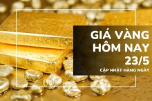 Giá vàng hôm nay 23/5: Vàng SJC và nhẫn trơn giảm thêm 500.000 đồng/lượng, rời mốc 162 triệu