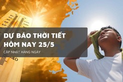 Dự báo thời tiết hôm nay 25/5, Hà Nội và Trung Bộ nắng nóng đặc biệt gay gắt, nhiều nơi vượt 40 độ