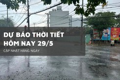 Dự báo thời tiết hôm nay 29/5, Hà Nội và Bắc Bộ mưa dông về chiều tối, Nam Bộ có nơi mưa to