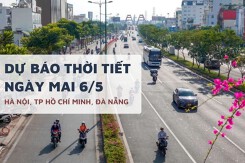 Dự báo thời tiết ngày mai 6/5, Hà Nội mưa nhỏ, TP HCM và Đà Nẵng ngày nắng, chiều tối có mưa