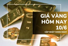 Giá vàng hôm nay 10/6: Vàng SJC và nhẫn trơn giảm mạnh trở lại, mất tới 2,5 triệu đồng/lượng