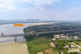 Toàn cảnh khu vực dự kiến xây Cụm công viên Lĩnh Nam trong Trục đại lộ cảnh quan sông Hồng