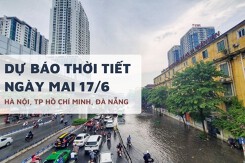 Dự báo thời tiết ngày mai 17/6, Hà Nội mưa dông, Đà Nẵng và TP HCM nắng nóng xen mưa rào