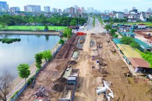 Cận cảnh đoạn Vành đai 2,5 ở Khương Đình sắp thông xe