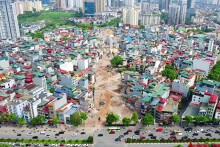 Hình ảnh Vành đai 2,5 đoạn Vũ Phạm Hàm - Trần Duy Hưng sắp giải phóng xong mặt bằng